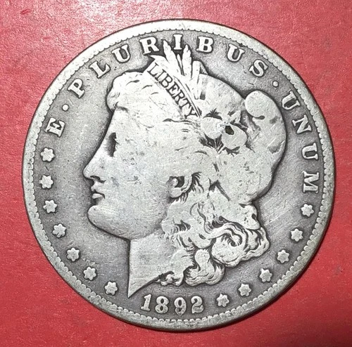 1892S US Morgan SILVER Dollar! Low Mintage! Semi Key Date! VG/FINE Old US Coin!