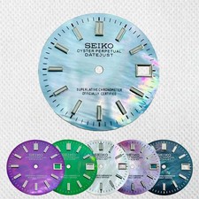 For Seiko 28.5mm Watch Dial Blue Green Luminous Fit NH35 NH36 Movement Parts