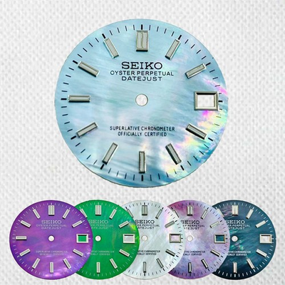#ad For Seiko 28.5mm Watch Dial Blue Green Luminous Fit NH35 NH36 Movement Parts $24.90