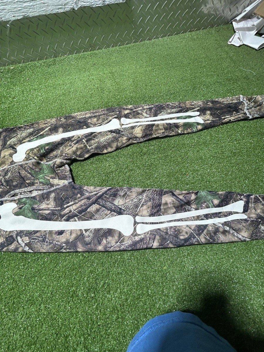 Supreme Hanes Thermal Pants Camo Skeleton Bones Jooggers