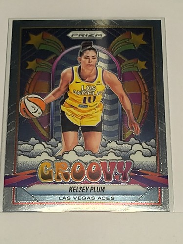 2025 Panini Prizm WNBA Groovy Kelsey Plum #5 Las Vegas Aces