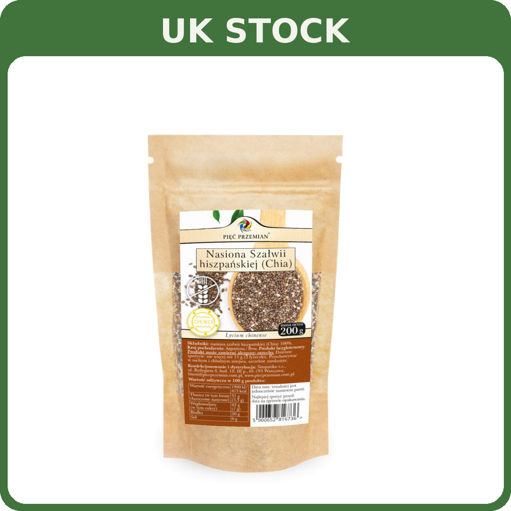 Pięć Przemian Chia Seeds 200g - Superfood Nutrition