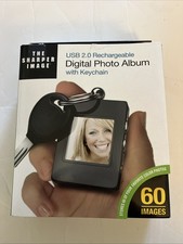 The Sharper Image Rechargeable USB 2.0 Digital Keychain Photo Album 1.4" - NEW