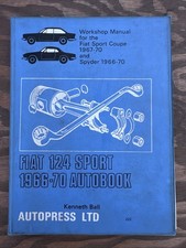 Fiat 124 Sport Coupe Spyder 1966-70 Autobook Workshop Manual Kenneth Ball
