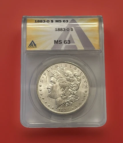 1883-O MS63 Morgan Silver Dollar ANACS 90% Silver $1