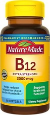 Nature Made Vitamin B12 Extra Strength 3000mcg Softgels 60Ct Sep 2027