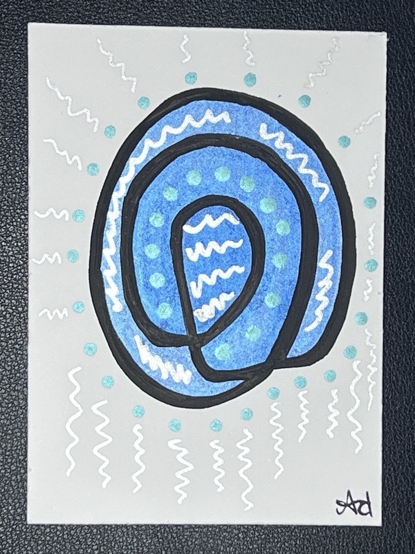ACEO Art Card Original Acrylic Abstract 2.5in x 3.5in foreverlovedlex One Winner