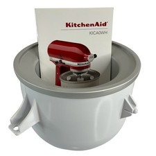 KitchenAid Ice Cream Maker Stand Mixer Attachment KICA0WH 2 Quart Freezer Bowl
