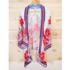 Flying Tomato Top Women  s Size S/M Floral Kimono Coverup Festival Bohemian