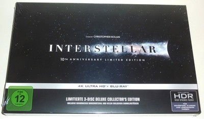 INTERSTELLAR 4K UHD BLU-RAY 3-DISC DELUXE COLLECTOR'S LIMITED EDITION NEU OVP