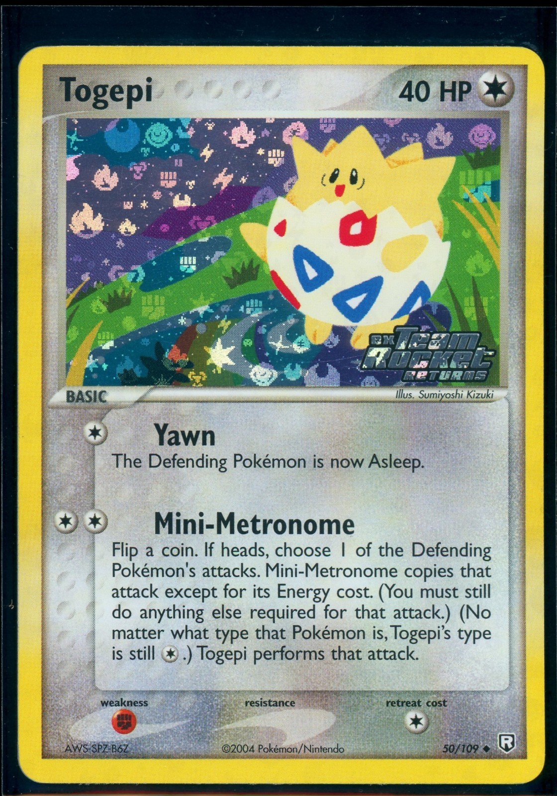 Pokemon EX TEAM ROCKET RETURNS - #50/109 Togepi - Reverse Holo - ENG - Near Mint