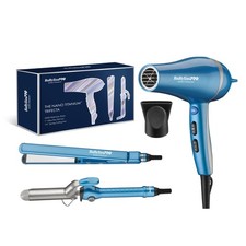BaBylissPRO Ionic Hair Dryer 2000W Flat Iron 1" Curling Iron 1 1/4" Set