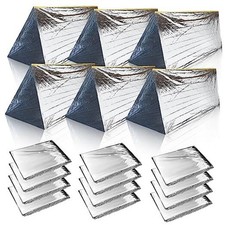 /10/20 Pcs Emergency Tent for Homeless Survival Tents Bulk 2 Person 4 Silver