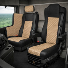 Housses siège camion SoloStar Mercedes Actros MP4 MP5 L noir et beige