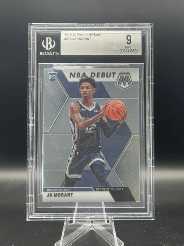 Ja Morant 2019-20 Panini Mosaic #274 Rookie RC Grizzlies BGS 9