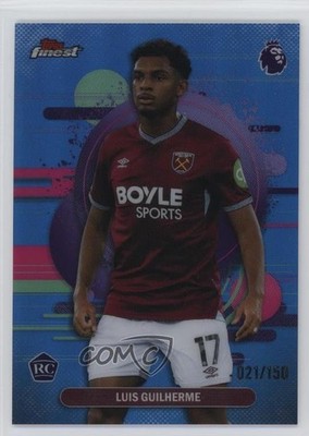 2025 Finest Premier League Uncommon Blue Refractor /150 Luis Guilherme #194 1r1u