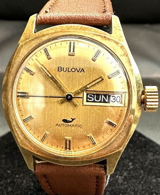 DEFECTIVE Vintage BULOVA SEA KING AUTOMATIC WIND 11BLCD DayDate 1971 RUN G3D
