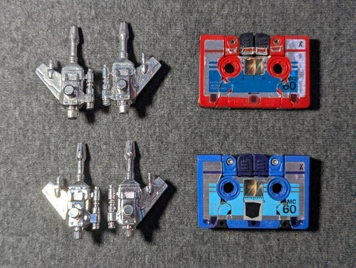 Hasbro TRANSFORMERS Vintage G1 Mini Cassette FRENZY and RUMBLE Lot Complete