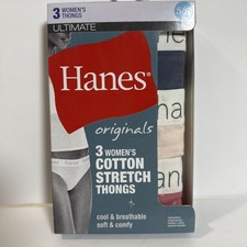 Hanes Ultimate 3-Pair Womens Size 5/s Underwear Panties Cotton Originals