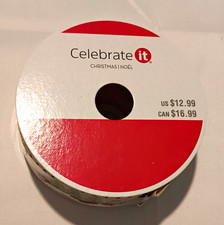 Celebrate It Christmas Wire-Edged Ribbon 1 1/2" x 30 ft Printed Polyester Spool