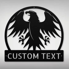 Customized Eagle Metal Wall Art Signs Personalized Home Decor Sign Family Gifts
