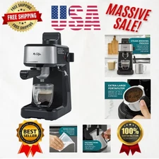 Powerful Espresso Maker with Integrated Milk Frother for Lattes & Cappuccinos