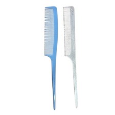 Set Of 2 Goody Teasing Rat Tail Hair Combs Metal Plastic Blue Vintage