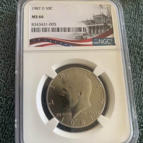 1987-D Kennedy Half, Graded MS 66 by NGC ~ US Mint OSR Label!