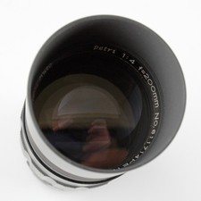 Petri Auto-Aperture C.C. 200mm f/4 Telephoto Lens  Caps  Shade - Parts/Repair
