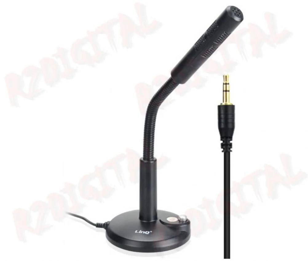 Microfono Desktop da 3.5 mm da tavolo, Microfono per computer da 3.5 mm Plug Pla