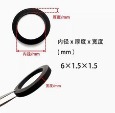 4PCS 6x1.5x1.5mm Tire Belt Loop Rubber Ring For Cassette Deck Tape Recorder
