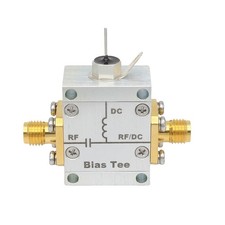 2A Bias Tee 50ohms 50V RF DC Block Gold-plated RF-SMA Female to RF/DC-SMA Female