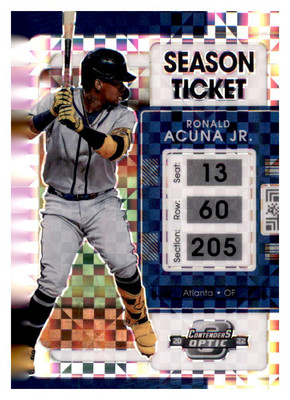 2022 Panini Chronicles #24 Ronald Acuna Jr. Contenders Optic Building Blocks