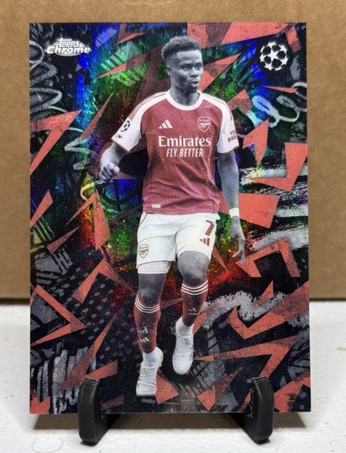 2025-2026 Topps Uefa Club Competitions Bukayo Saka Murals #MR-4 Case Hit SSP