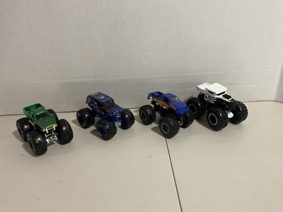 4 Monster Trucks 3 Hot Wheels & 1 Monster Jam: 1/64 Snake Bite/Bone Shaker