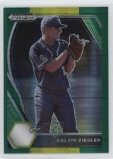 2021 Panini Prizm Draft Picks Green & Yellow Hyper Calvin Ziegler #PDP46 0o2b