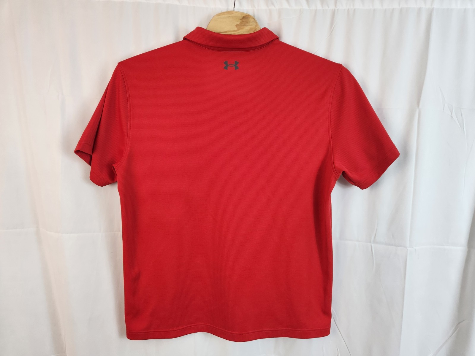 Under Armour Mens Solid Red Polo Button Short Sle… - image 8