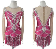 New ice figure skating dress Baton rotating dress custom size