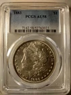 1883 Morgan Silver Dollar PCGS AU 58