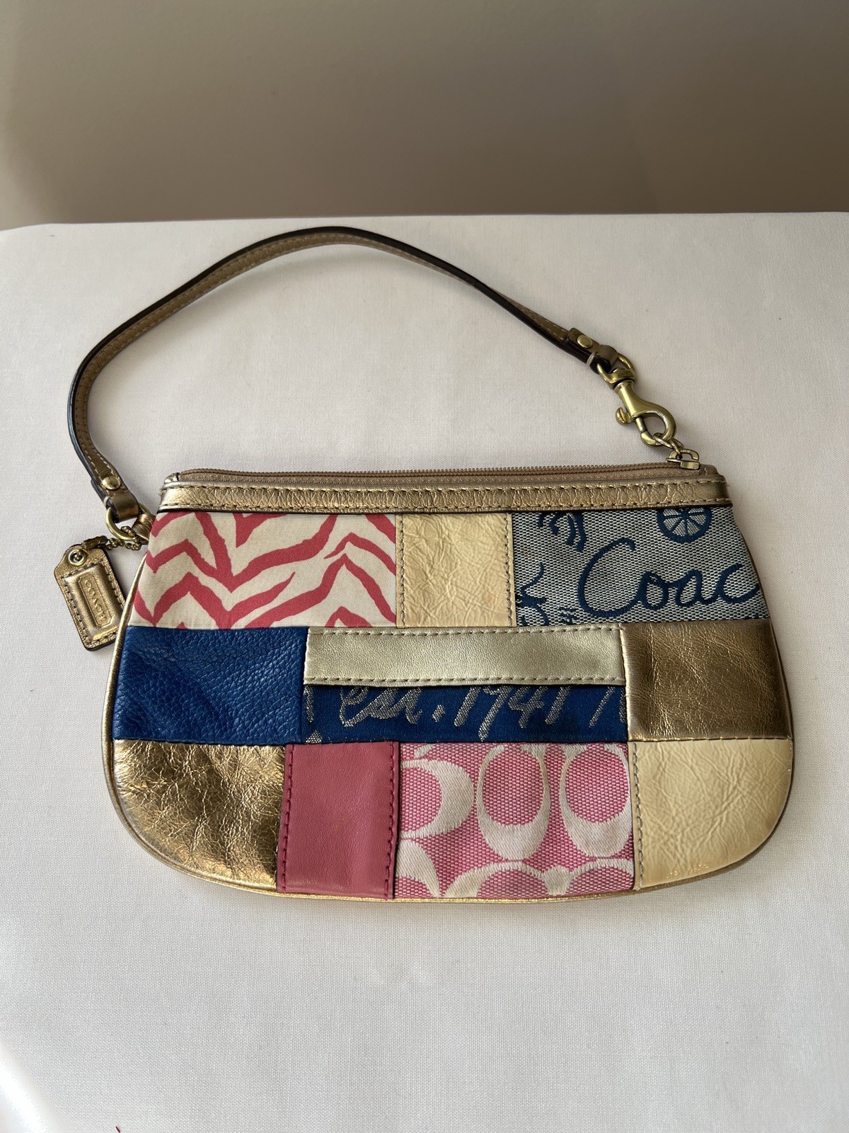 COACH F45653 Multicolor Large Patchwork Wristlet … - image 7