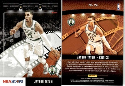 2019-20 Hoops Premium Stock #24 Jayson Tatum Lights Camera Action