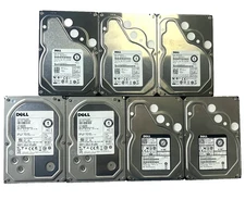 QTY 7 Dell 4TB 3.5" SAS 6G 7.2K Enterprise Mixed Hard Drive 00F9W8 012GYY 07J9RN