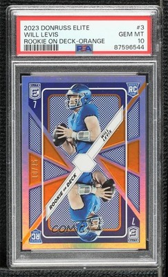 2023 Donruss Elite Rookie On Deck Orange 10/25 Will Levis PSA 10 GEM MT RC n0c