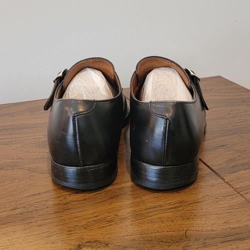 Crockett & Jones For Barneys NY Ipswich Black Monk Strap Leather Shoes Mens 8.5 - Picture 5 of 10