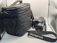 Olympus iS-3 DLX 35mm Film Camera ED 35-180mm Zoom Pop Up Flash Battery Tested
