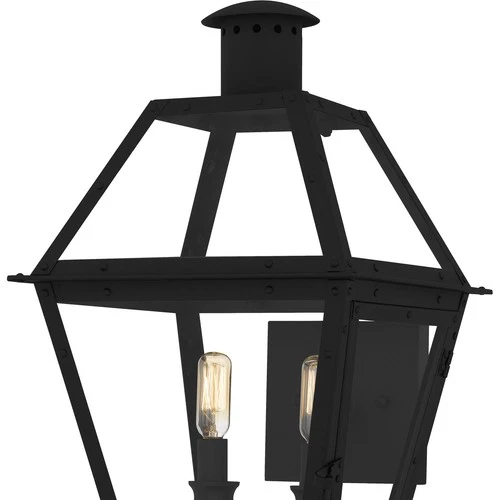 Earth Black  Outdoor Wall Lantern from the Rue De Royal Collection - Picture 5 of 5