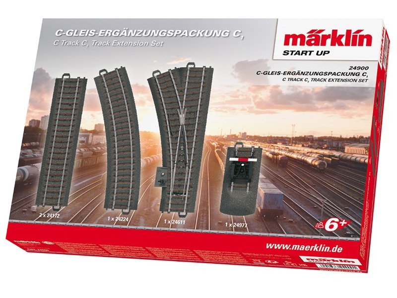 MARKLIN Coffret d'extension C1 voie C HO 3 rails - MARKLIN 24900
