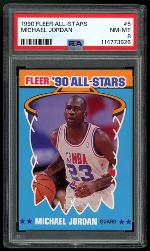 1990 FLEER ALL-STARS #5 MICHAEL JORDAN PSA 8