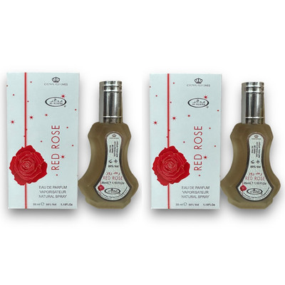 Red Rose 35ml by Al Rehab Oriental Natural Perfume Spray (Pack of 2)