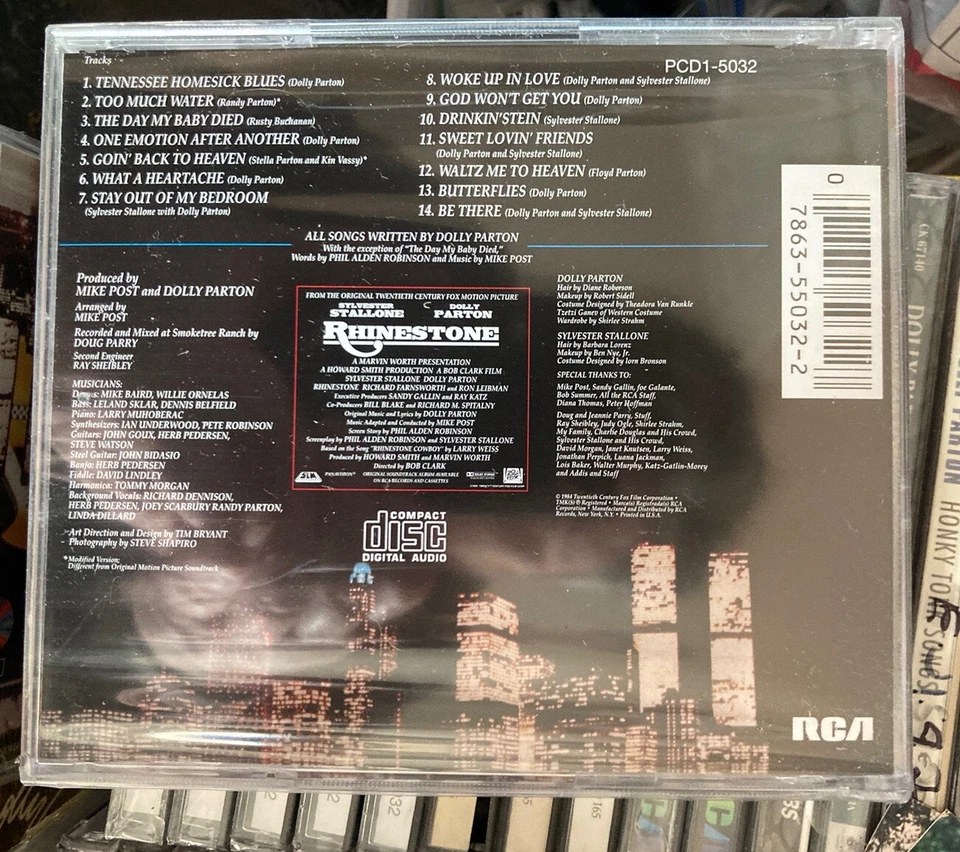 Rhinestone Soundtrack CD Dolly Parton Ultra Rare Sealed Original RCA NOT Bootl€g - Image 2 of 2